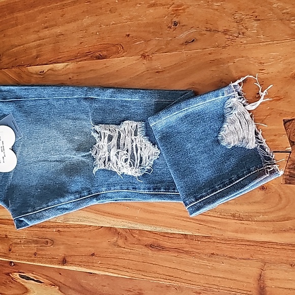 HH Los Angeles Jeans Mid Rise Mom Fit Destory Pants Size 9 - Picture 9 of 11